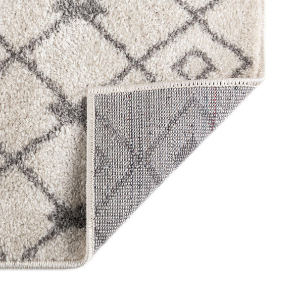 Mediterranean Lattice Collection Area Rug - Santorini (Ivory and Gray) Square Ivory and Gray lifestyle 7