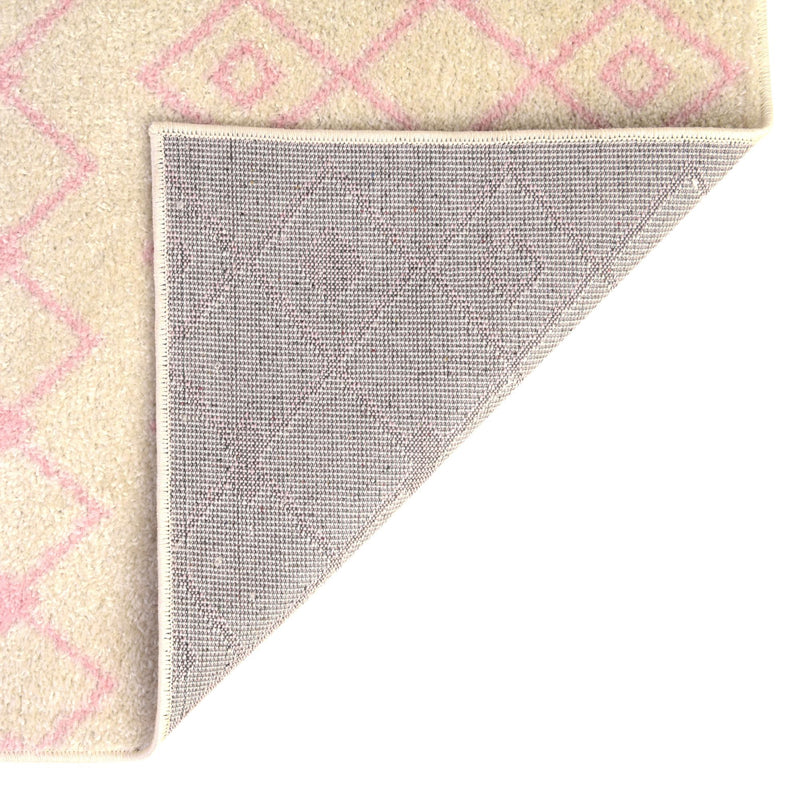 Mediterranean Lattice Collection Area Rug - Santorini (Ivory and Pink) Runner Ivory and Pink lifestyle 18