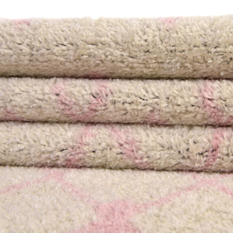 Mediterranean Lattice Collection Area Rug - Santorini (Ivory and Pink) Runner Ivory and Pink lifestyle 23