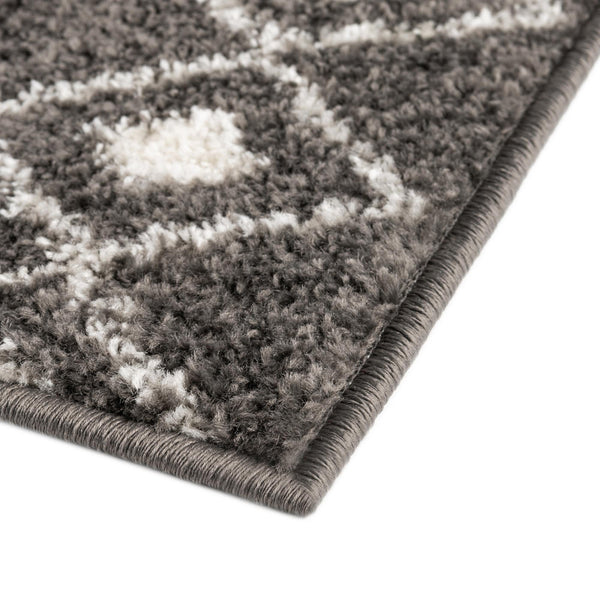 Mediterranean Lattice Collection Area Rug - Santorini (Dark Gray) Square Dark Gray lifestyle 5