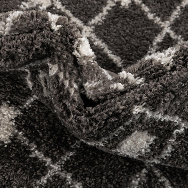 Mediterranean Lattice Collection Area Rug - Santorini (Dark Gray) Square Dark Gray lifestyle 6