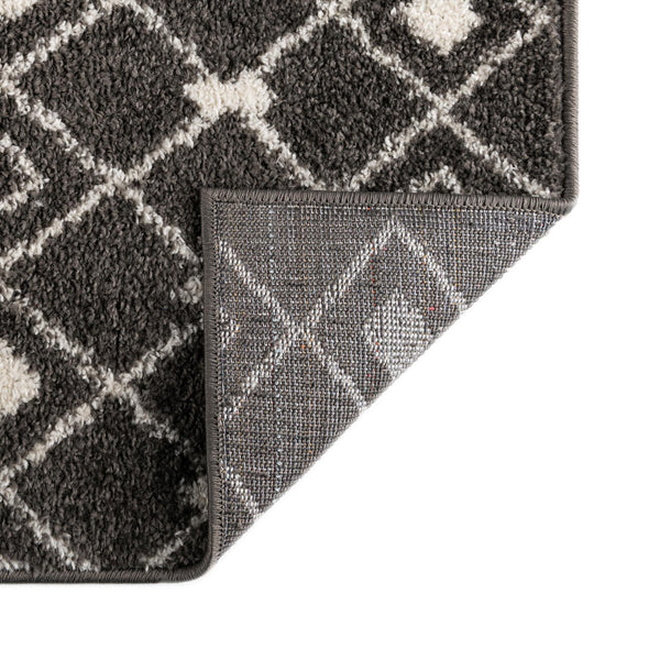 Mediterranean Lattice Collection Area Rug - Santorini (Dark Gray) Square Dark Gray lifestyle 7
