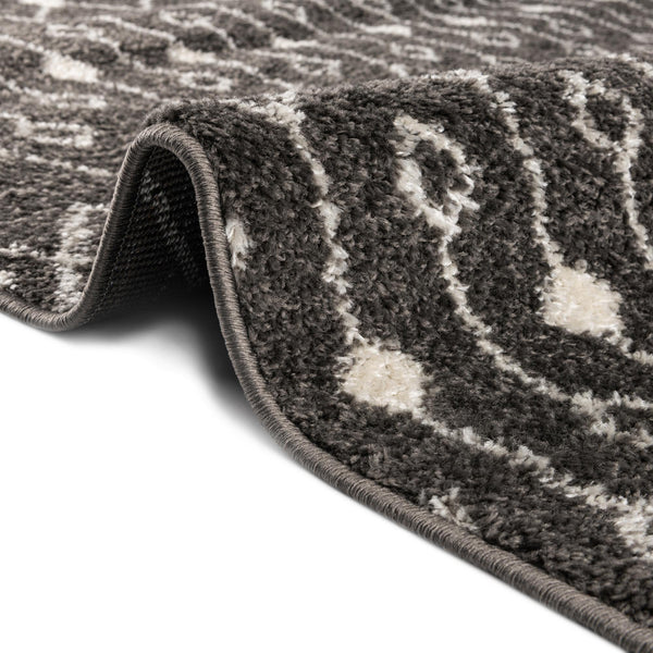 Mediterranean Lattice Collection Area Rug - Santorini (Dark Gray) Square Dark Gray lifestyle 8