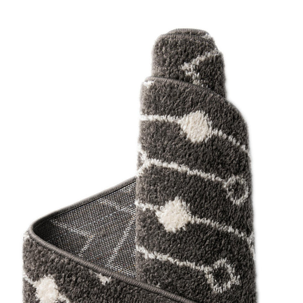 Mediterranean Lattice Collection Area Rug - Santorini (Dark Gray) Square Dark Gray lifestyle 9