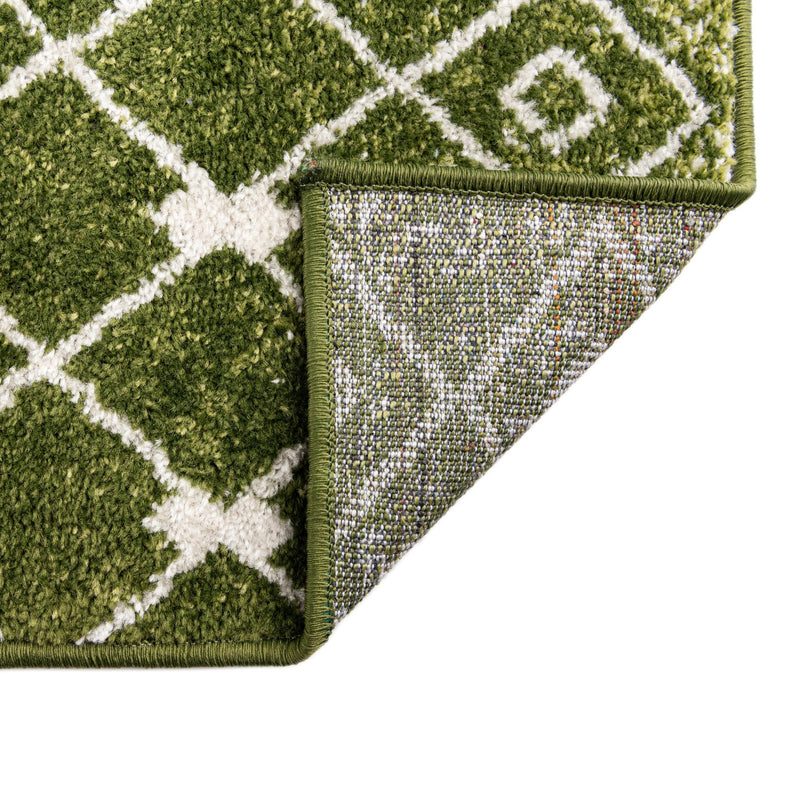 Mediterranean Lattice Collection Area Rug - Casablanca (Ivory Green) Rectangle Ivory Green lifestyle 19