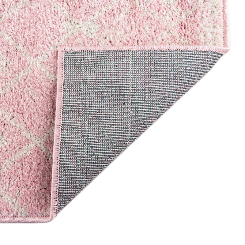 Mediterranean Lattice Collection Area Rug - Casablanca (Ivory and Pink) Rectangle Ivory and Pink lifestyle 17