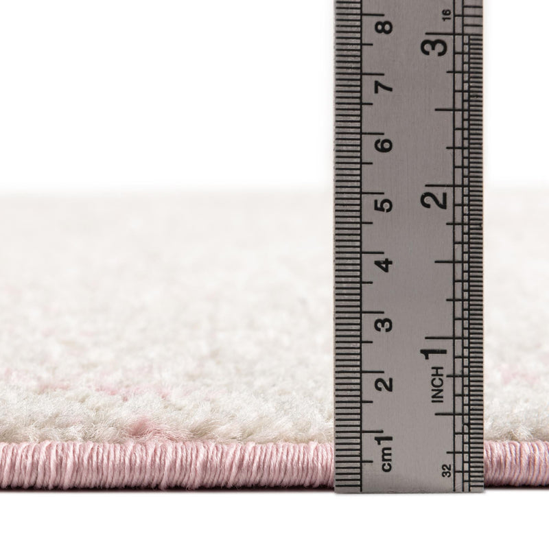 Mediterranean Lattice Collection Area Rug - Casablanca (Ivory and Pink) Oval Ivory and Pink lifestyle 14