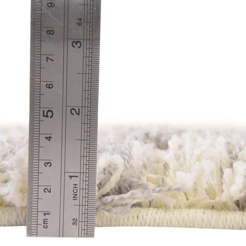 Berber Lattice Shag Collection Area Rug - Atlas (Ivory) Runner Ivory lifestyle 3
