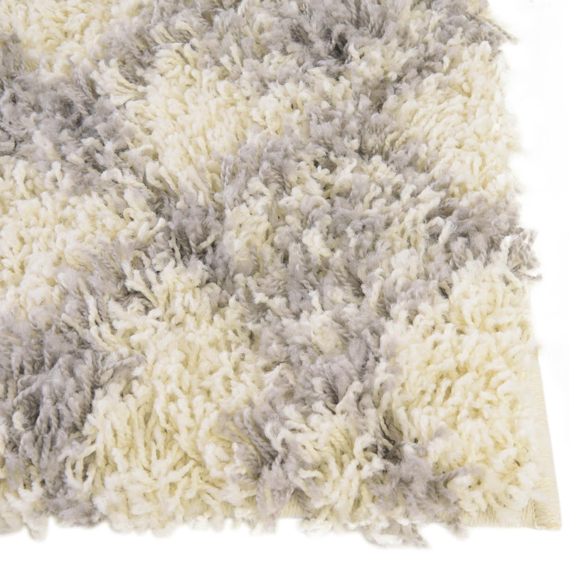 Berber Lattice Shag Collection Area Rug - Atlas (Ivory) Runner Ivory lifestyle 5