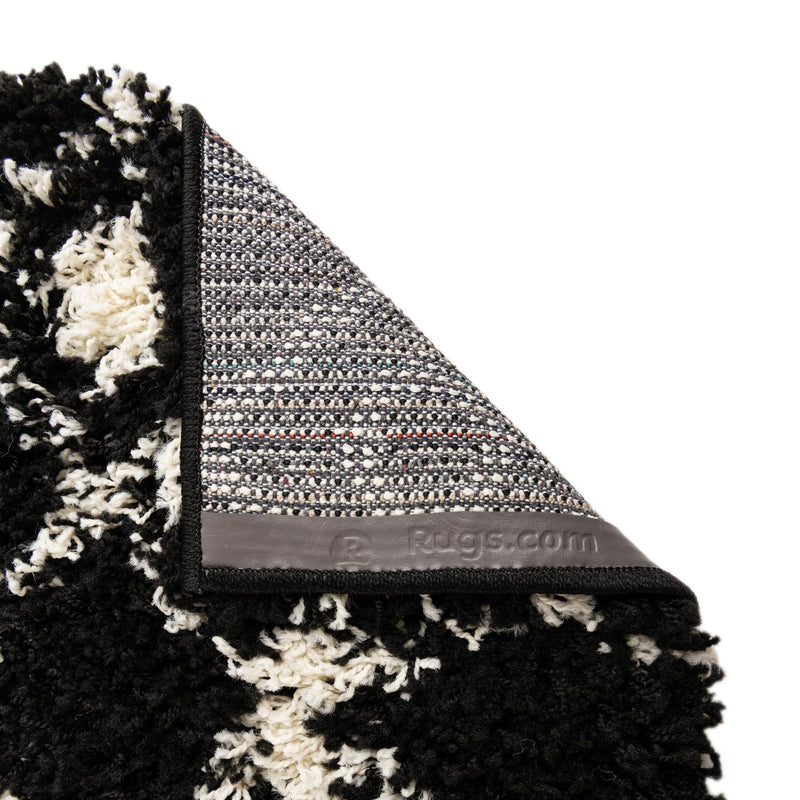 Berber Lattice Shag Collection Area Rug - Atlas (Black and White) Runner Black and White lifestyle 7