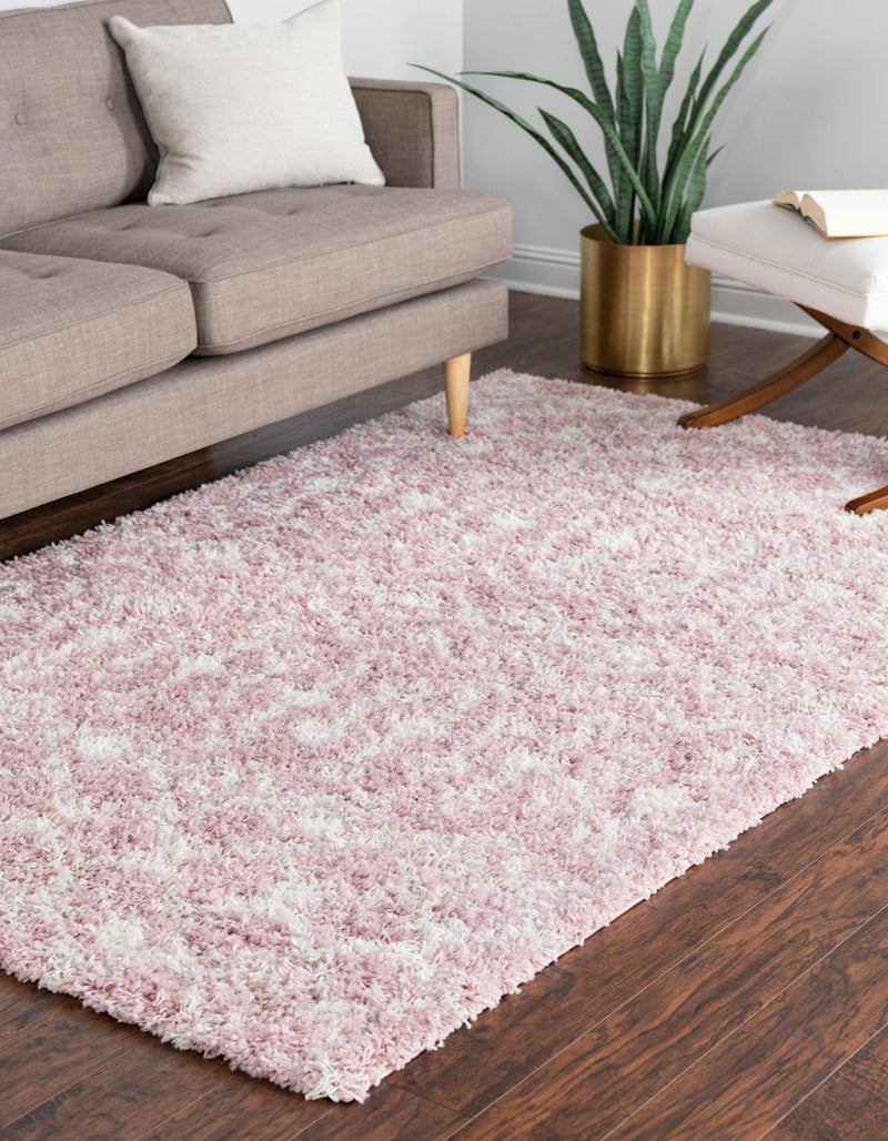 Berber Lattice Shag Collection Area Rug - Atlas (Light Pink) Rectangle Light Pink lifestyle 3