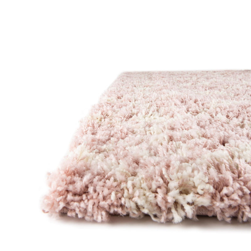 Berber Lattice Shag Collection Area Rug - Atlas (Light Pink) Runner Light Pink lifestyle 6