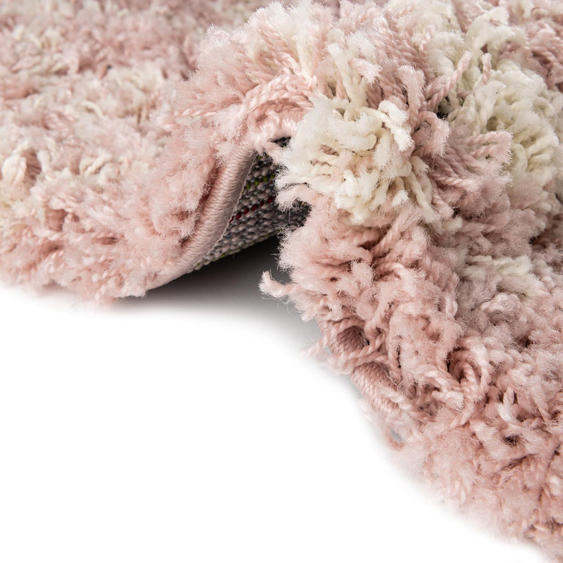 Berber Lattice Shag Collection Area Rug - Atlas (Light Pink) Runner Light Pink lifestyle 9