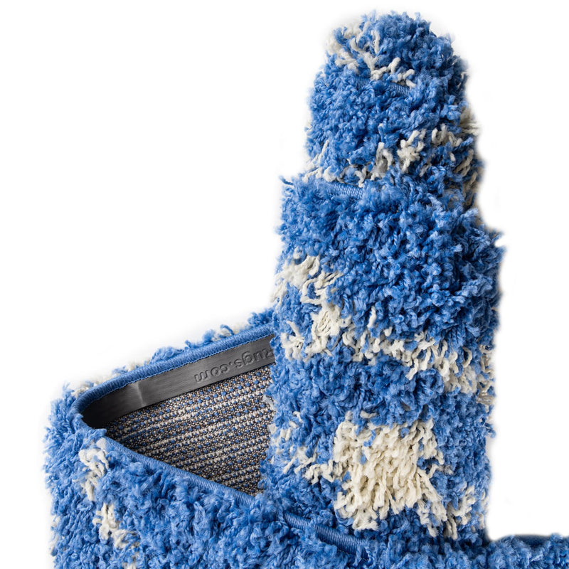 Berber Lattice Shag Collection Area Rug - Atlas (Periwinkle Blue) Runner Periwinkle Blue lifestyle 10