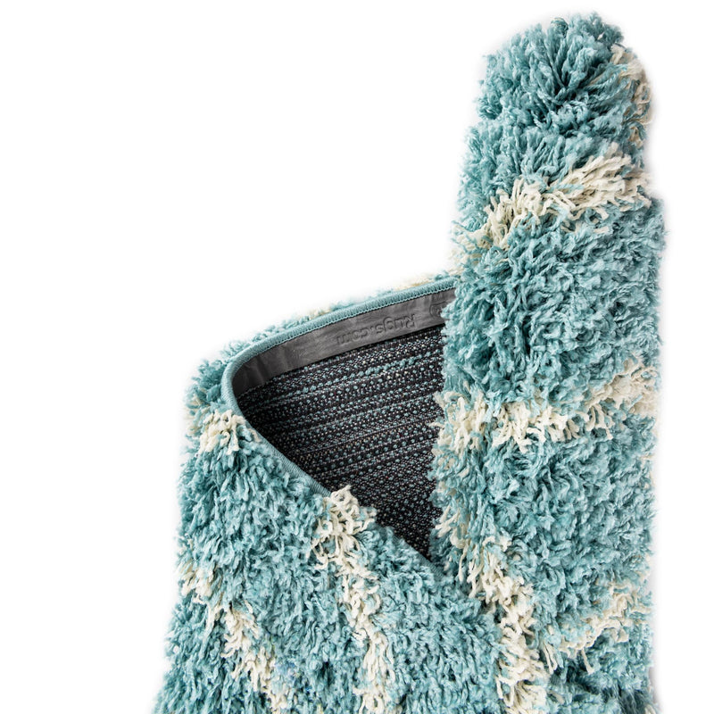 Lattice Loft Shag Collection Area Rug - Soho (Aqua) Runner Aqua lifestyle 10