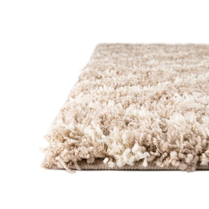 Lattice Loft Shag Collection Area Rug - Soho (Light Brown) Runner Light Brown lifestyle 6