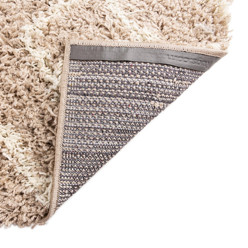 Lattice Loft Shag Collection Area Rug - Soho (Light Brown) Runner Light Brown lifestyle 8