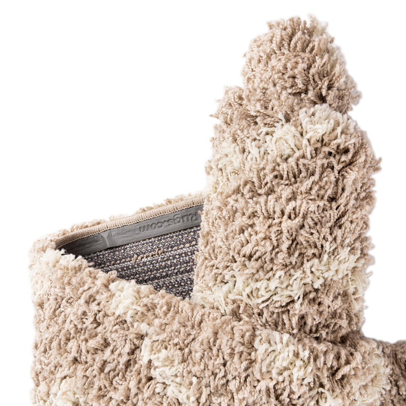 Lattice Loft Shag Collection Area Rug - Soho (Light Brown) Runner Light Brown lifestyle 10