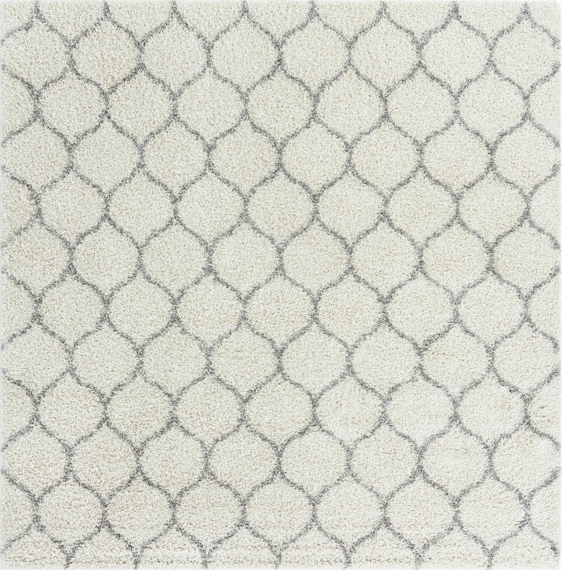 Lattice Loft Shag Collection Area Rug - Chelsea (Ivory) Square Ivory Main