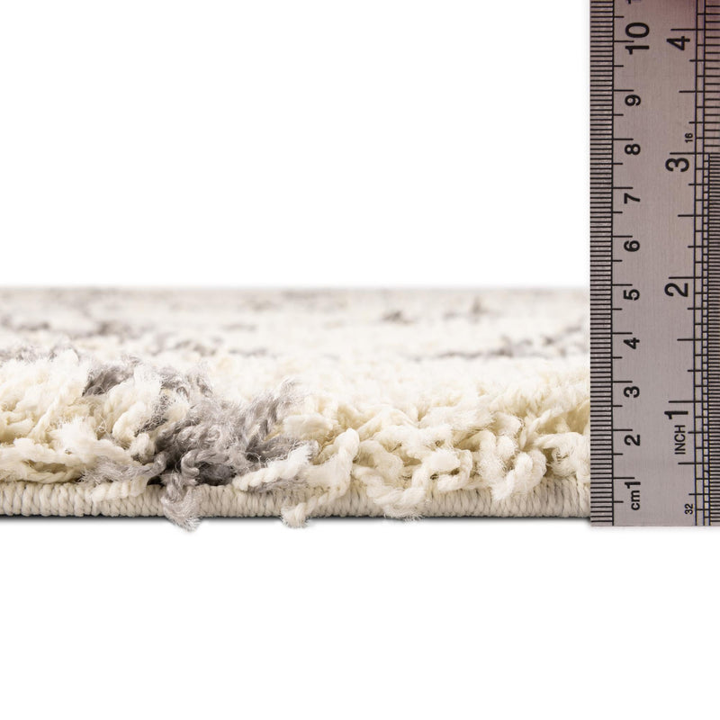 Lattice Loft Shag Collection Area Rug - Chelsea (Ivory) Runner Ivory lifestyle 4