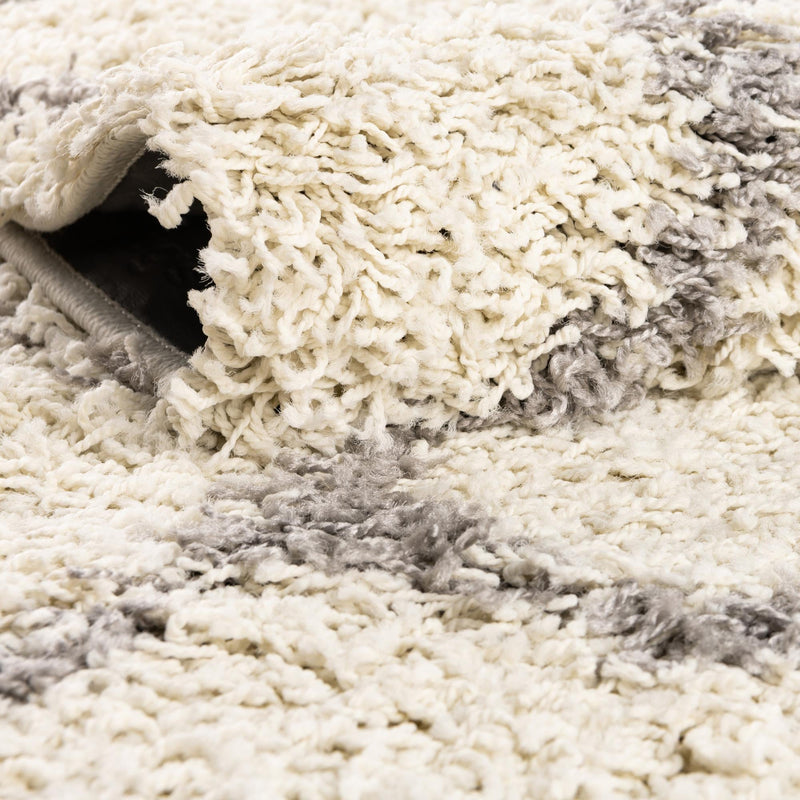Lattice Loft Shag Collection Area Rug - Chelsea (Ivory) Runner Ivory lifestyle 5
