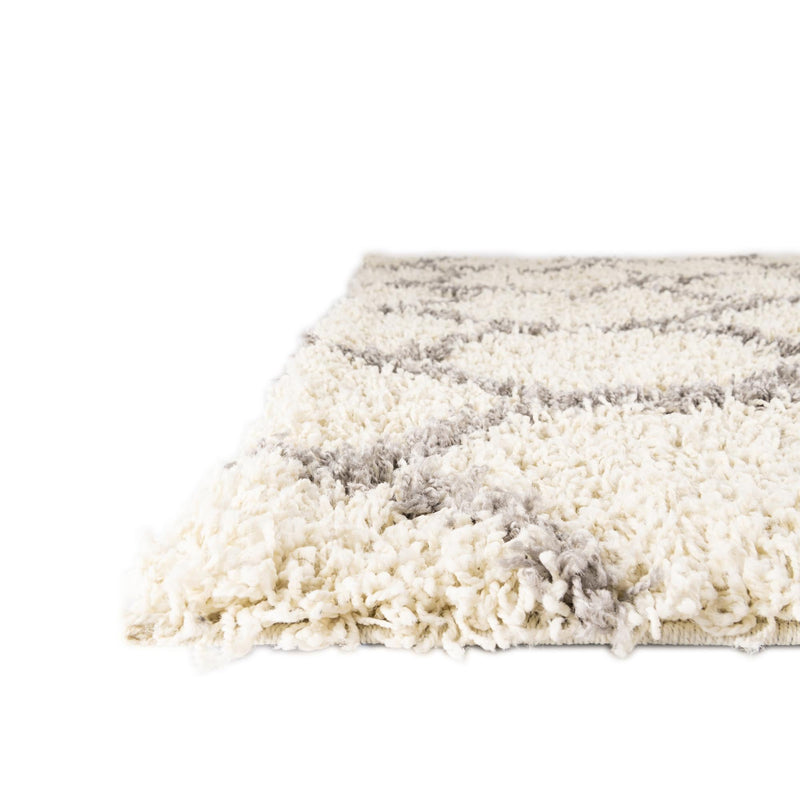 Lattice Loft Shag Collection Area Rug - Chelsea (Ivory) Runner Ivory lifestyle 6