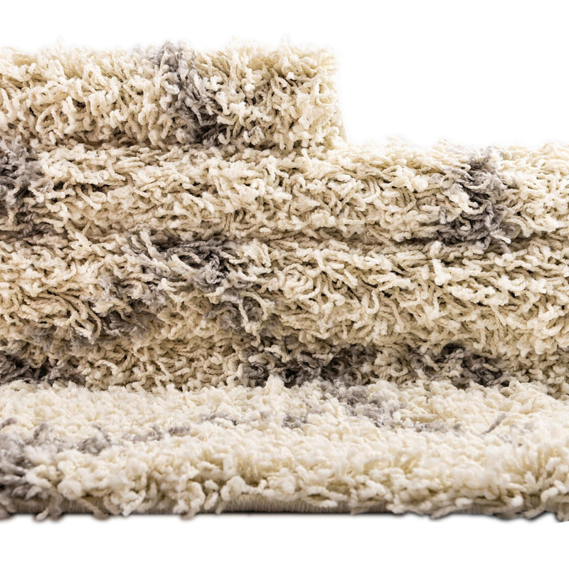 Lattice Loft Shag Collection Area Rug - Chelsea (Ivory) Runner Ivory lifestyle 13
