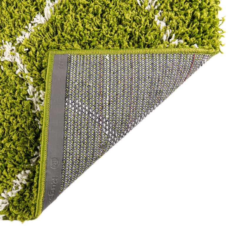 Lattice Loft Shag Collection Area Rug - Chelsea (Green) Rectangle Green lifestyle 7