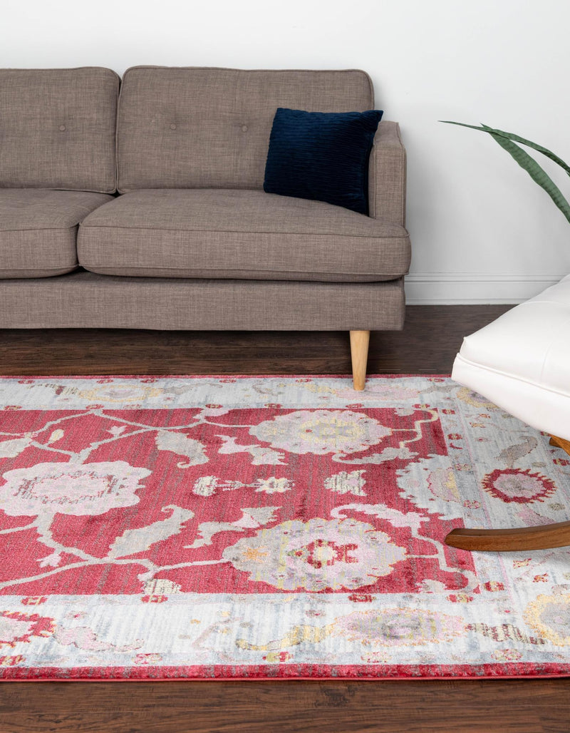 Arcadia Rugs Collection Area Rug - Eden (Red) Rectangle Red lifestyle 2