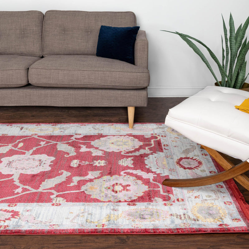Arcadia Rugs Collection Area Rug - Eden (Red) Rectangle Red lifestyle 10