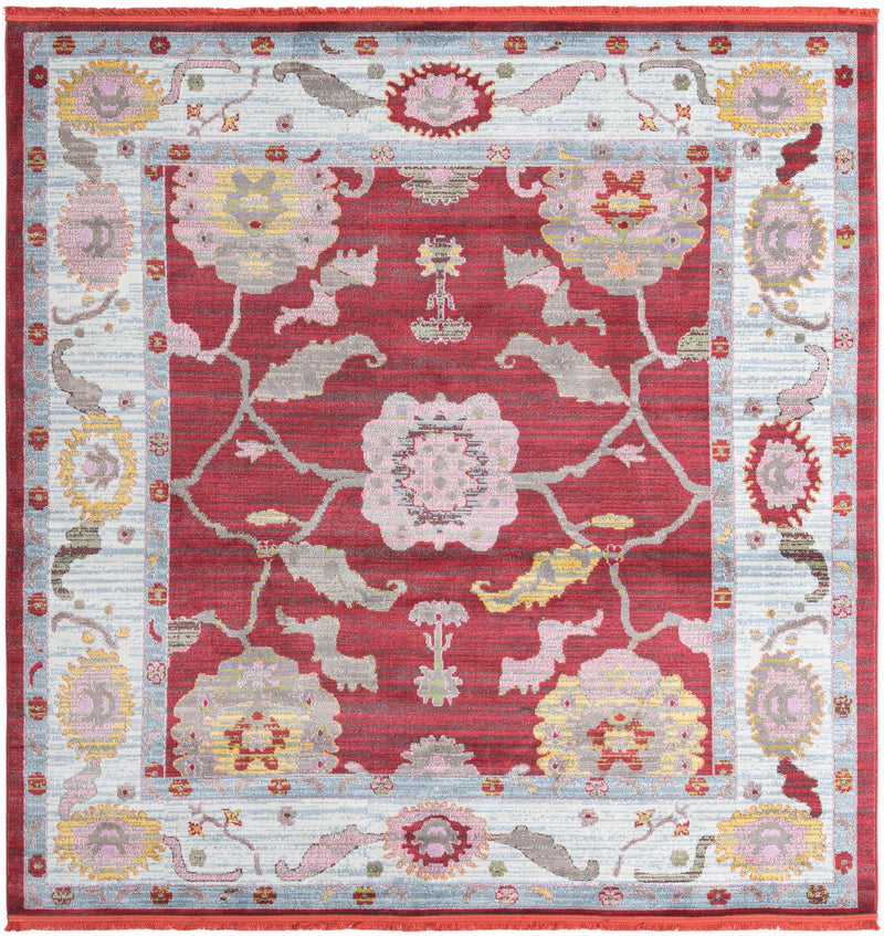 Arcadia Rugs Collection Area Rug - Eden (Red) Square Red lifestyle 14