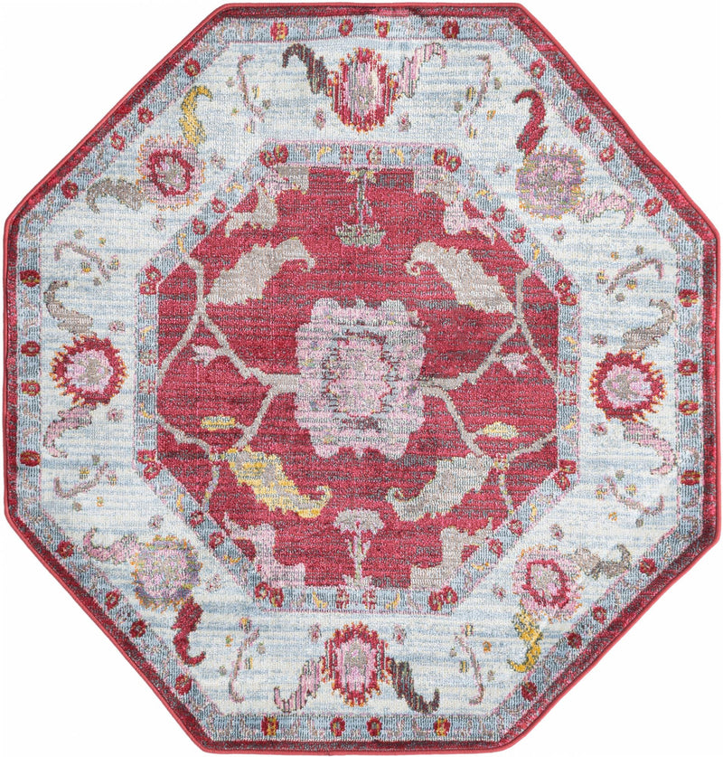Arcadia Rugs Collection Area Rug - Eden (Red) Octagon Red lifestyle 16