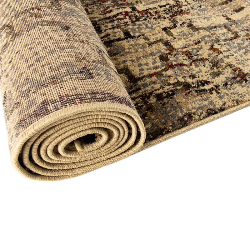 Neptune Elegance Collection Area Rug - Proteus Round Beige Cream lifestyle 108