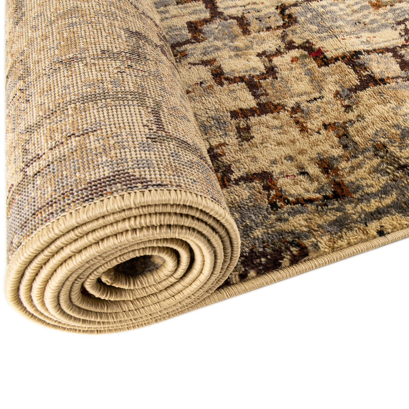 Neptune Elegance Collection Area Rug - Proteus Round Beige Cream lifestyle 109