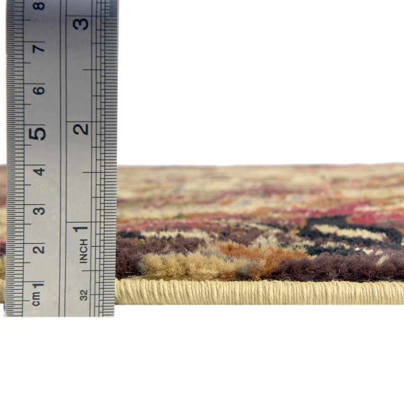 Neptune Elegance Collection Area Rug - Naiad Rectangle Burgundy Beige lifestyle 4