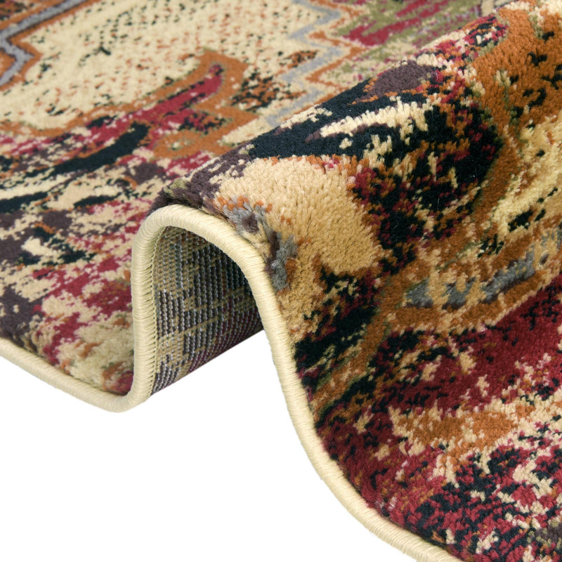 Neptune Elegance Collection Area Rug - Naiad Rectangle Burgundy Beige lifestyle 9