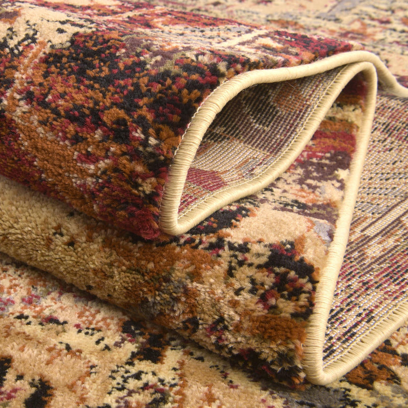 Neptune Elegance Collection Area Rug - Naiad Rectangle Burgundy Beige lifestyle 12