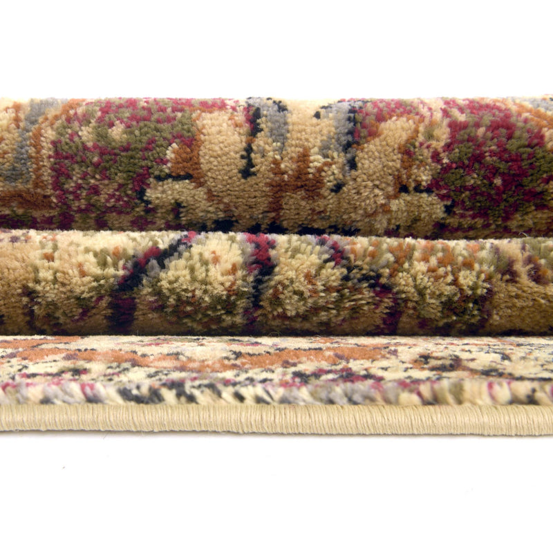 Neptune Elegance Collection Area Rug - Naiad Rectangle Burgundy Beige lifestyle 13