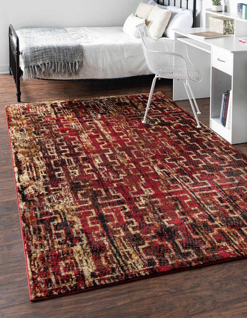 Neptune Elegance Collection Area Rug - Proteus Rectangle Burgundy lifestyle 4