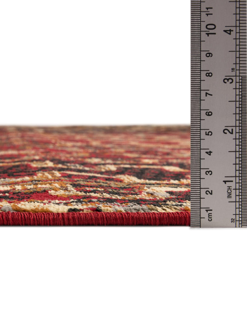 Neptune Elegance Collection Area Rug - Proteus Round Burgundy lifestyle 65
