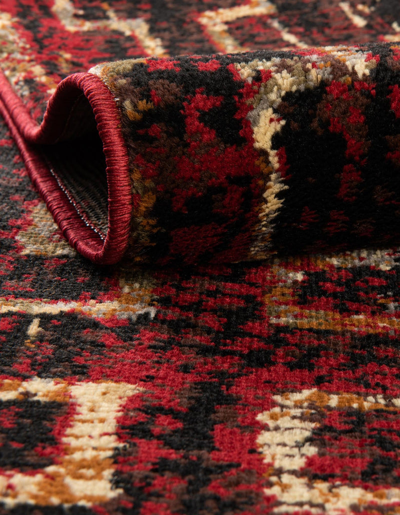 Neptune Elegance Collection Area Rug - Proteus Round Burgundy lifestyle 68