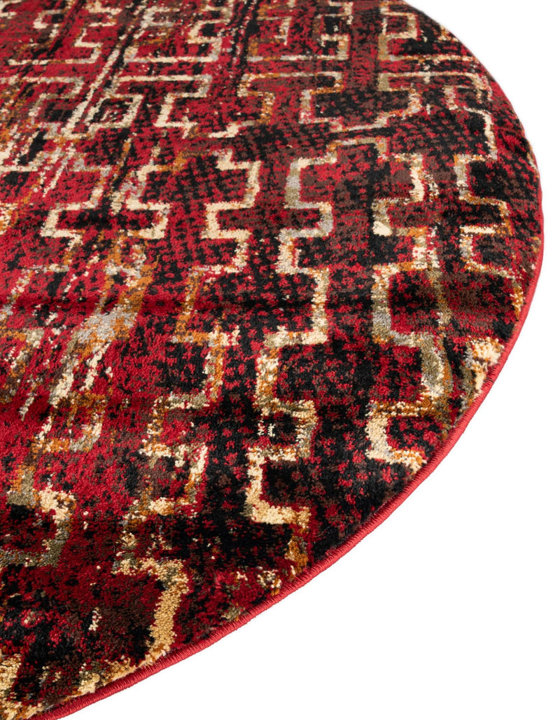 Neptune Elegance Collection Area Rug - Proteus Round Burgundy lifestyle 73