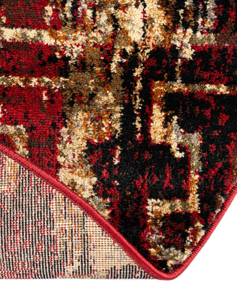 Neptune Elegance Collection Area Rug - Proteus Round Burgundy lifestyle 81