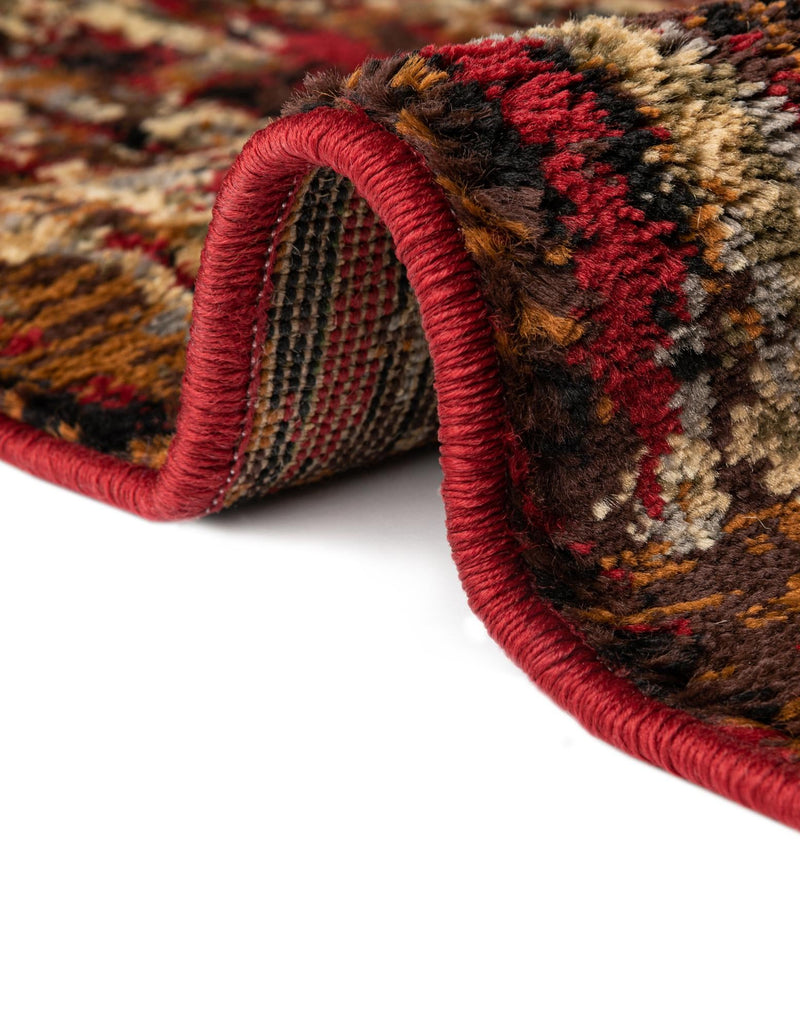 Neptune Elegance Collection Area Rug - Proteus Round Burgundy lifestyle 84