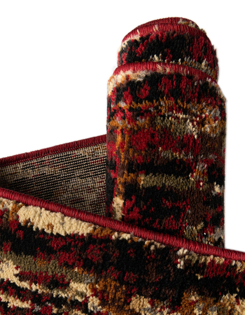 Neptune Elegance Collection Area Rug - Proteus Round Burgundy lifestyle 87