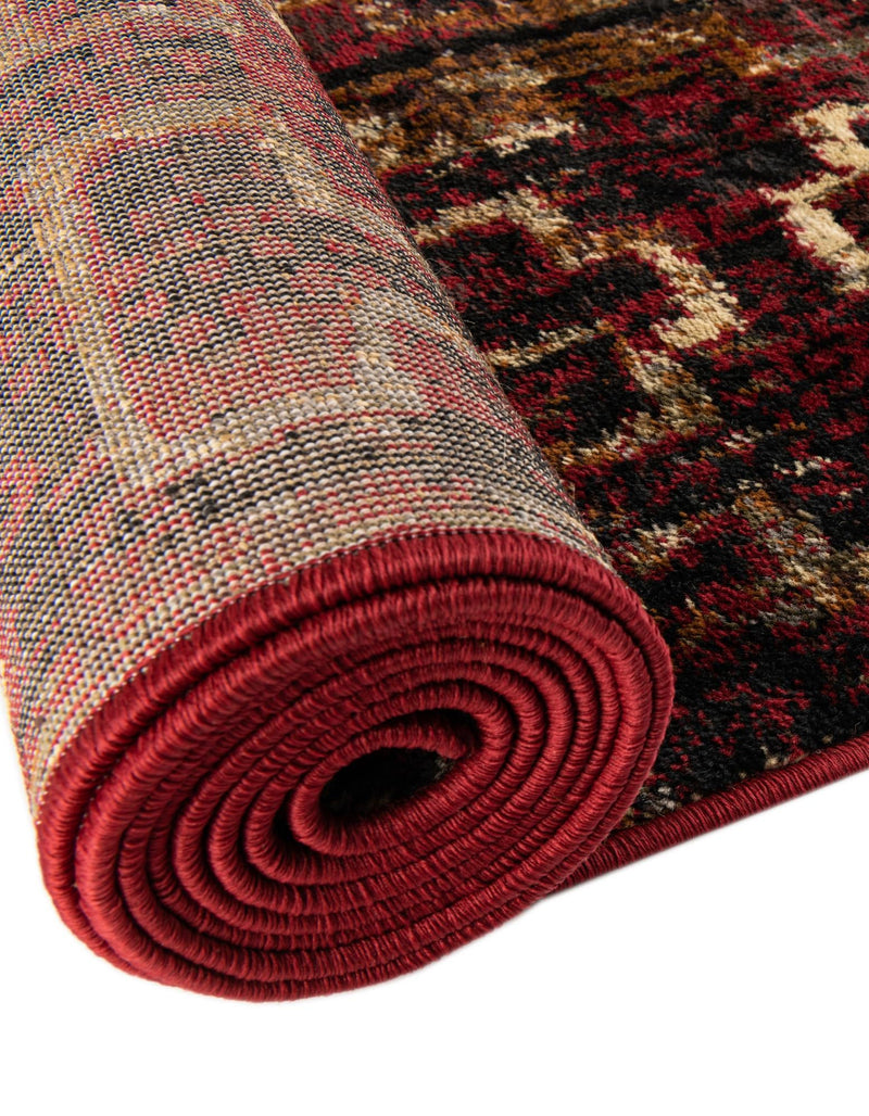Neptune Elegance Collection Area Rug - Proteus Round Burgundy lifestyle 91