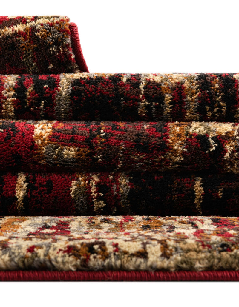 Neptune Elegance Collection Area Rug - Proteus Round Burgundy lifestyle 97