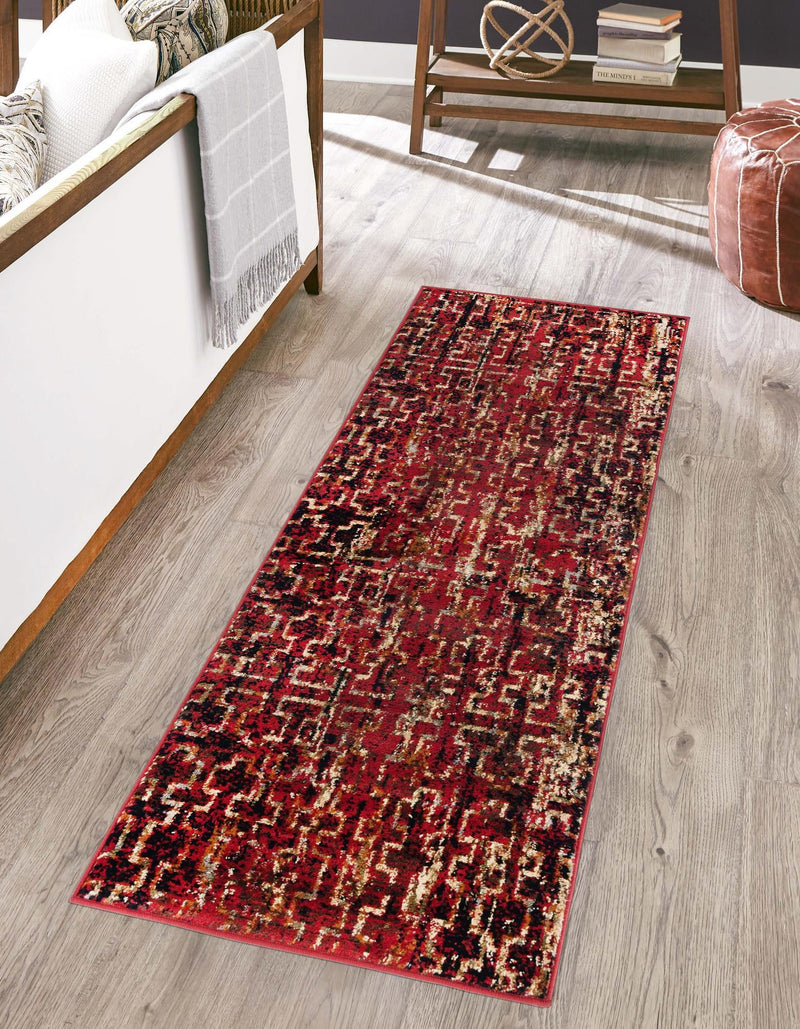 Neptune Elegance Collection Area Rug - Proteus Runner Burgundy lifestyle 39