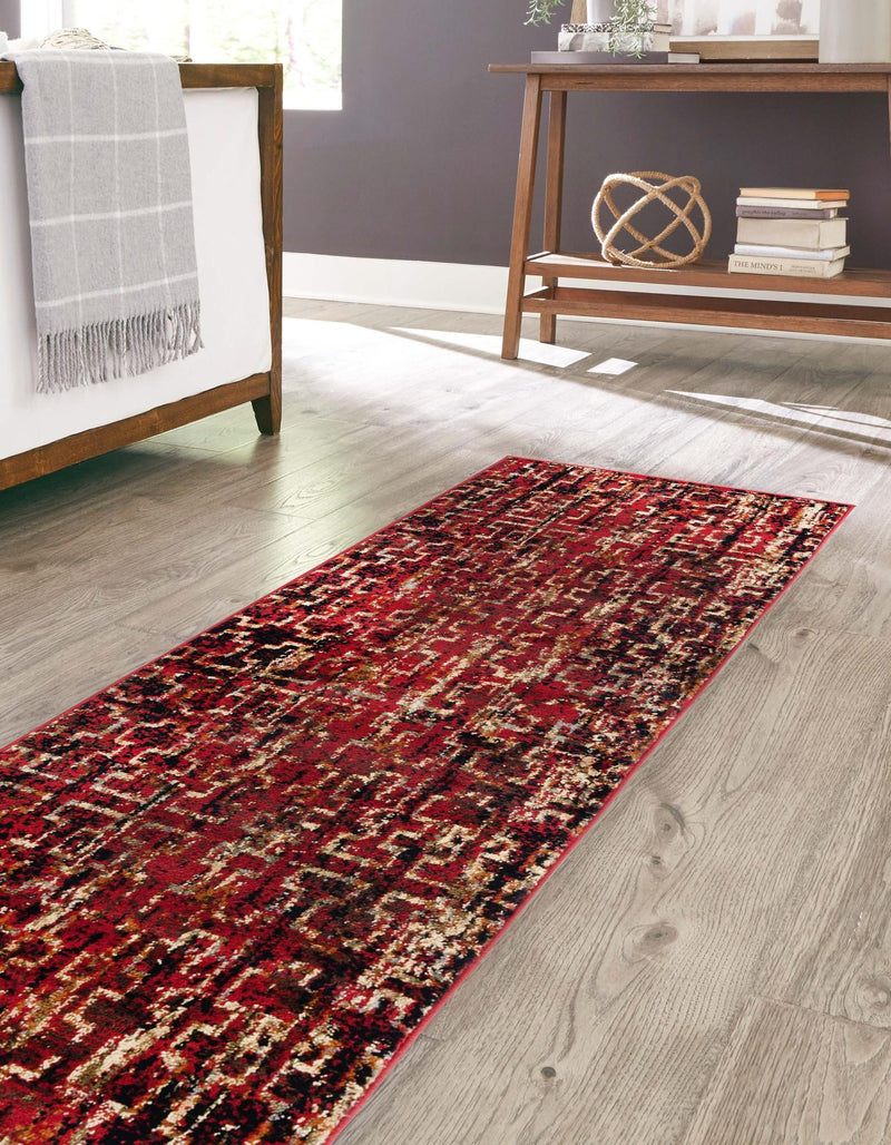 Neptune Elegance Collection Area Rug - Proteus Runner Burgundy lifestyle 46