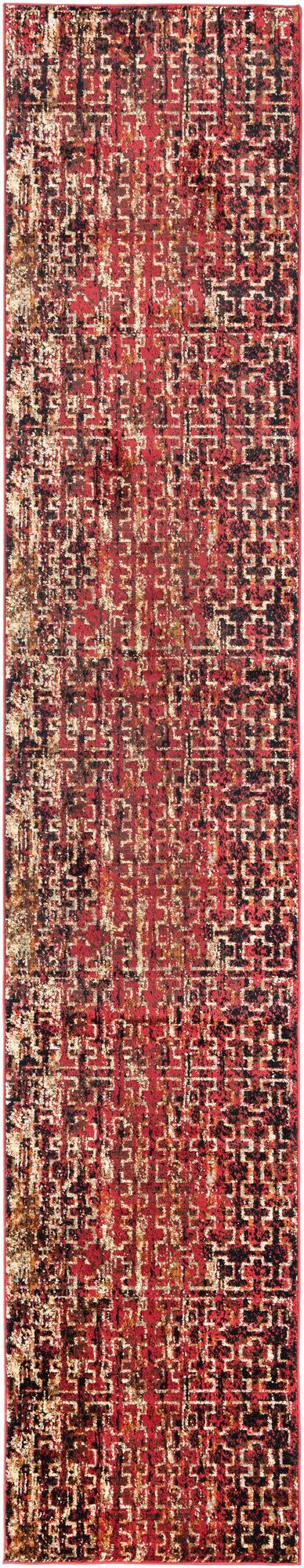 Neptune Elegance Collection Area Rug - Proteus Runner Burgundy lifestyle 32